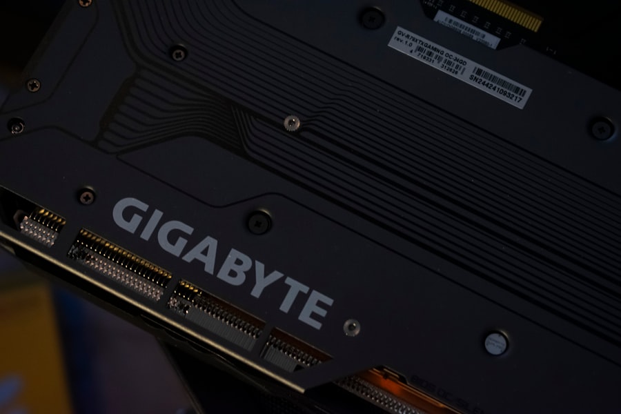 A gigabyte graphics card is shown.