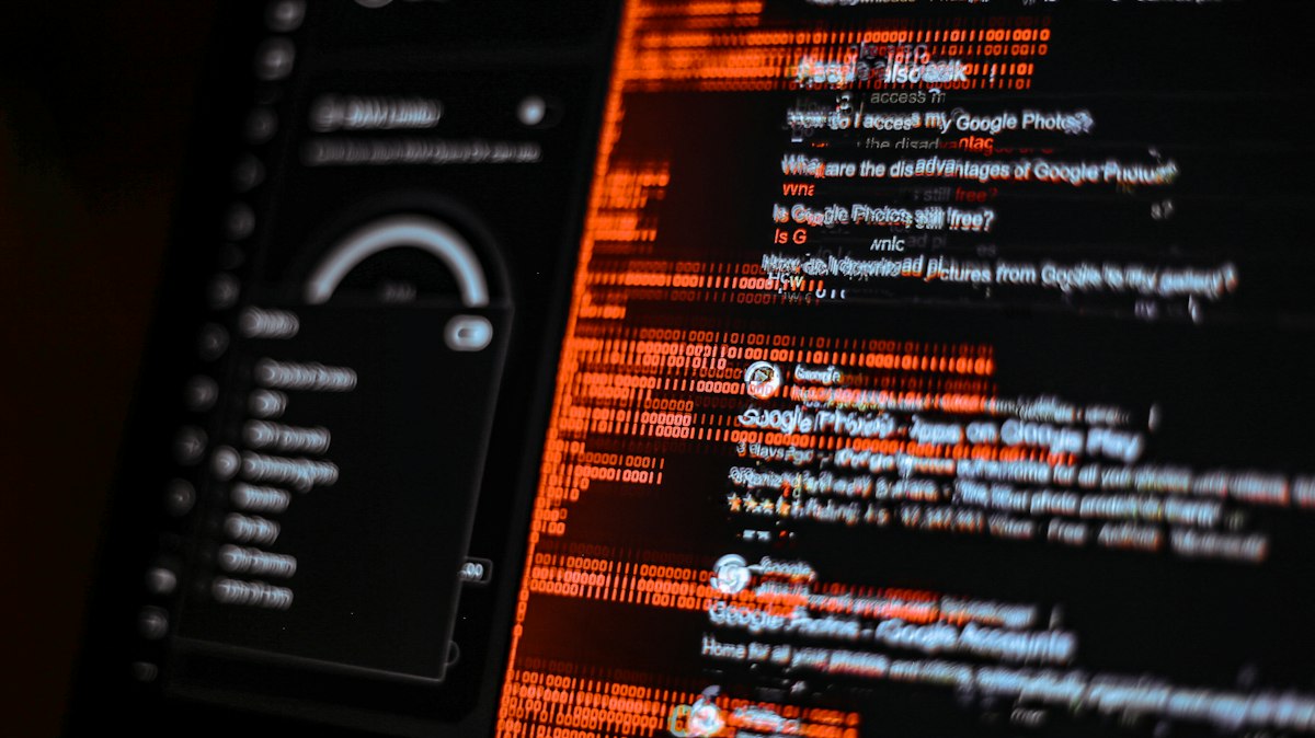 a close up of a computer screen with code code on it
