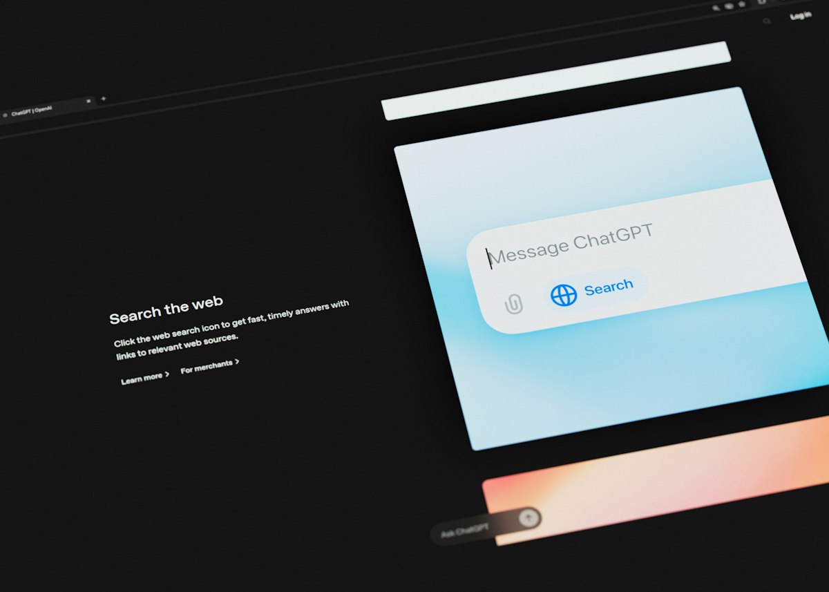 A computer screen showing a chatbot interface