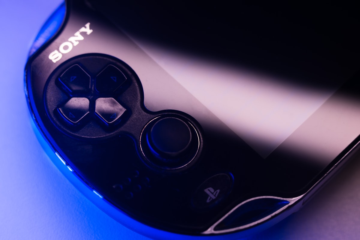 A close up of a video game controller