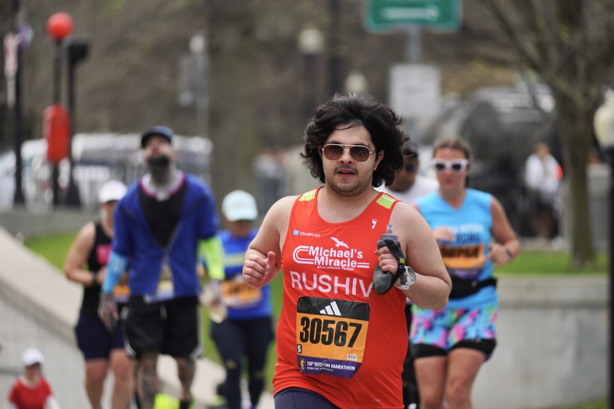 Runner with bib number 30567 in a marathon race