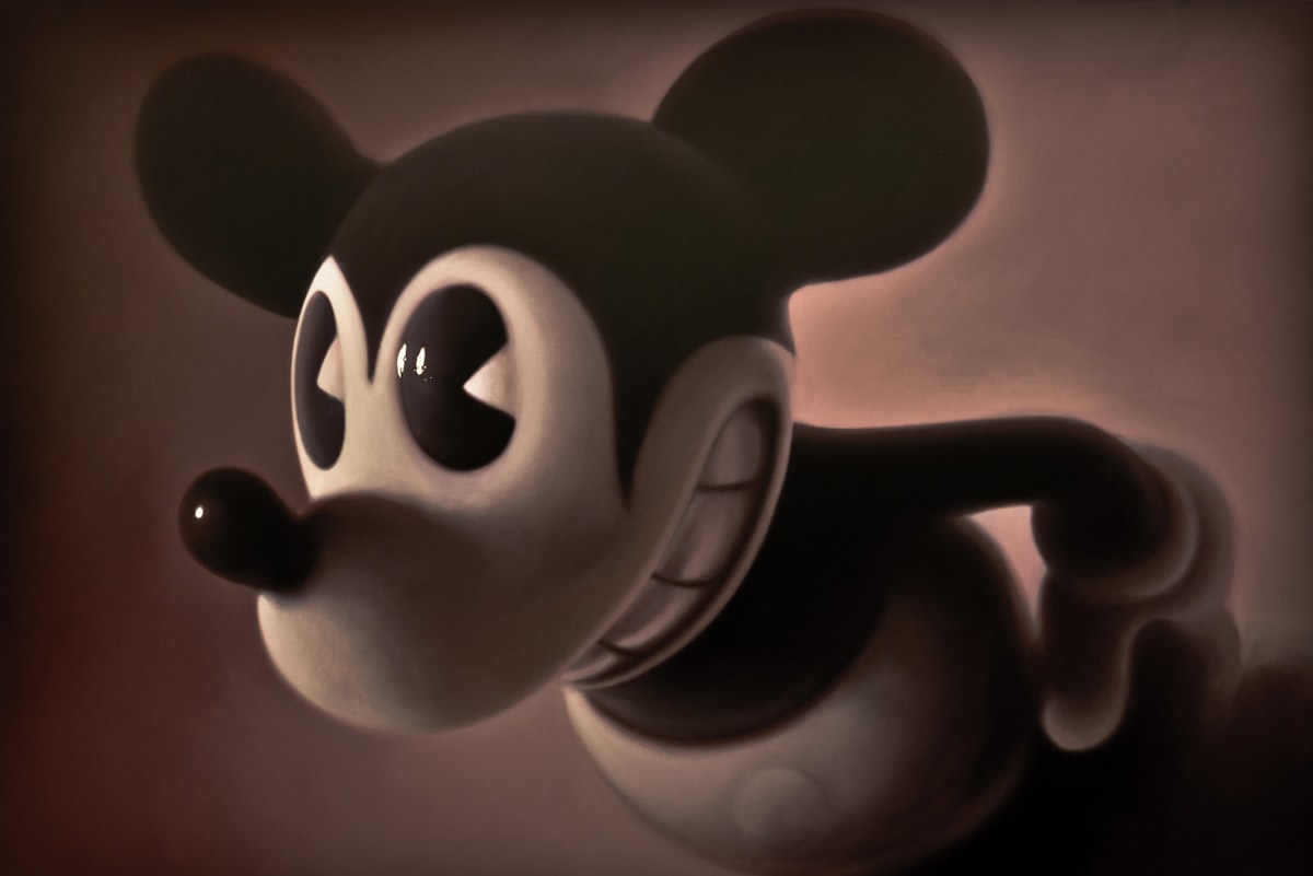 white and black cartoon character