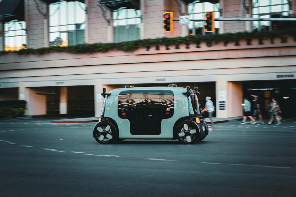 Autonomous vehicle driving on a city street