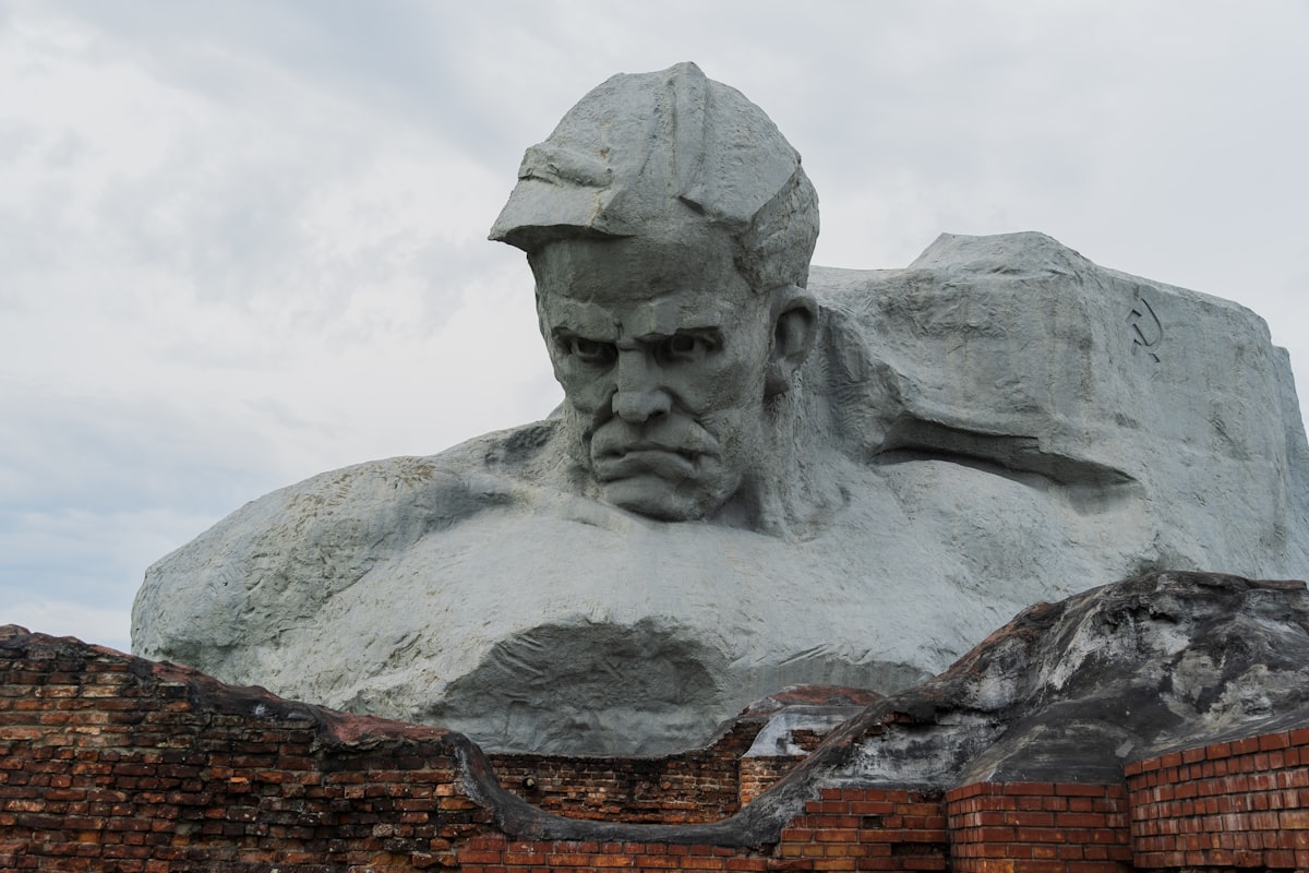 a large stone statue