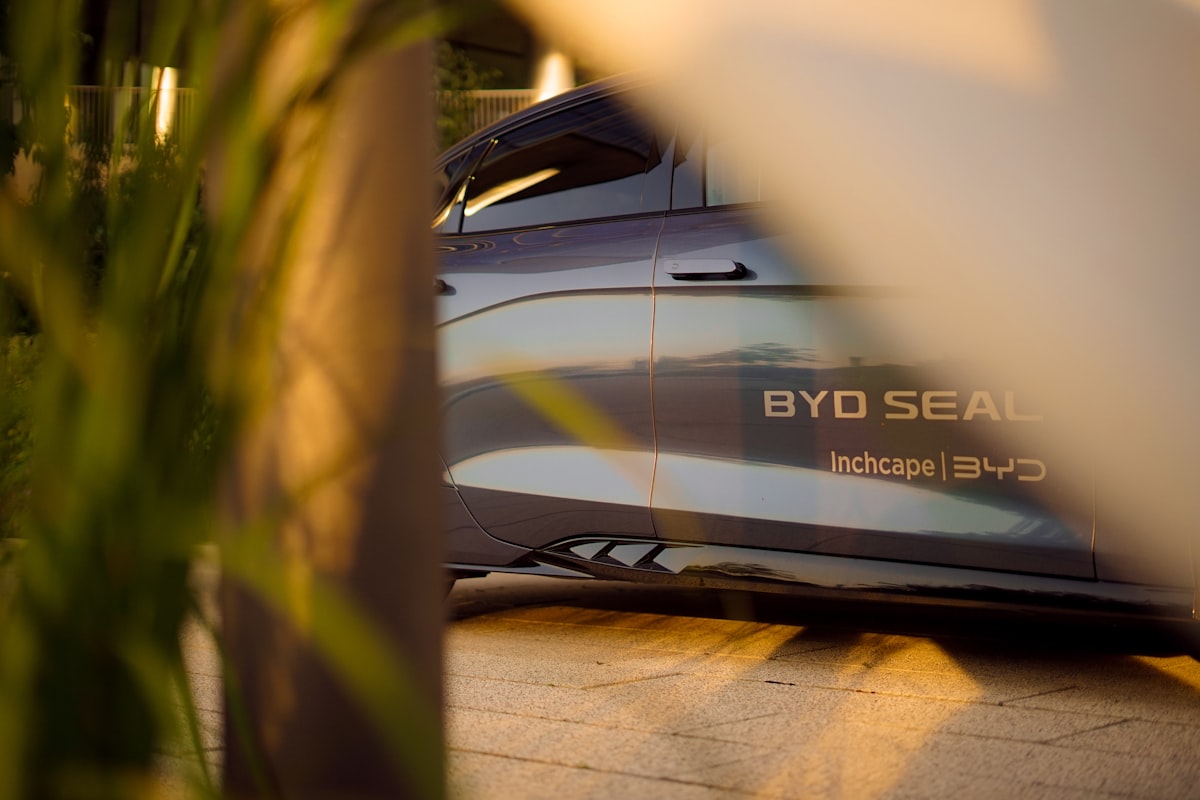 Byd seal electric car with subtle branding