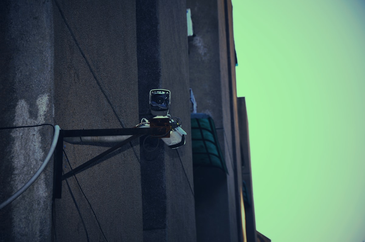 black CCTV camera