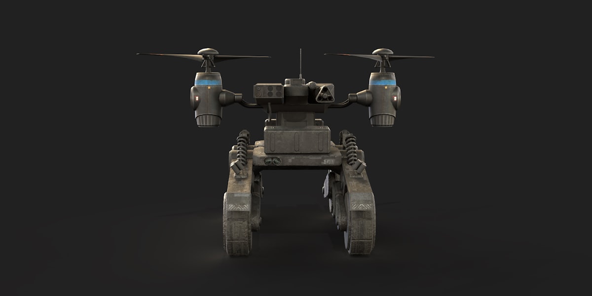 A small robot with a camera attached to it